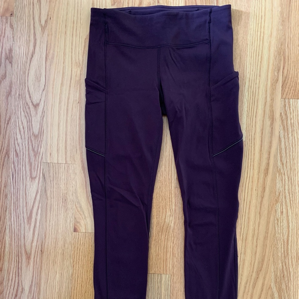 Lululemon burgundy full length leggings